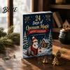 Cute Animal Collectibles 24 Days Christmas Advent Calendar with 2D Flat Acrylic Possum Pendants Blind Box Surprises Festive Countdown for Tree