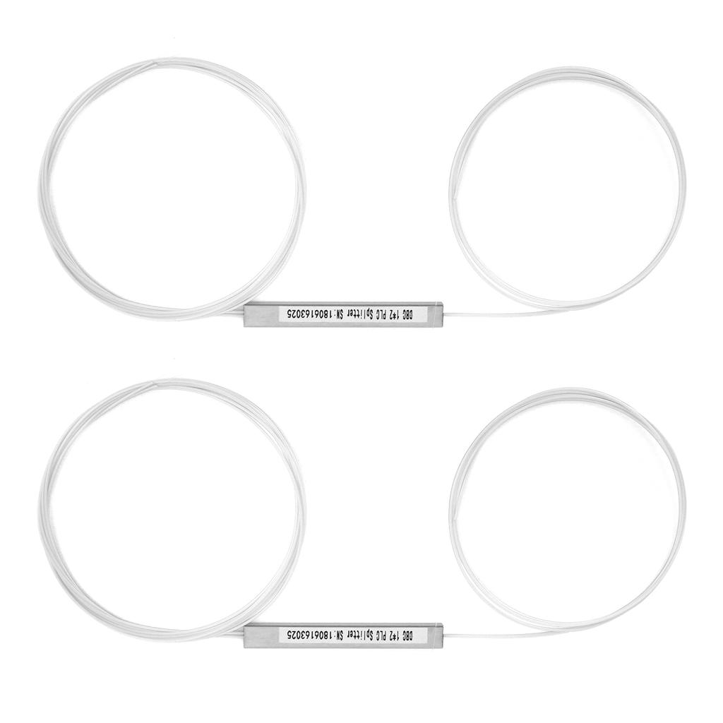 2Pcs PLC Splitter Bare Fiber No Connector Single Mode Power Management Computer Peripherals(1 x 2 )