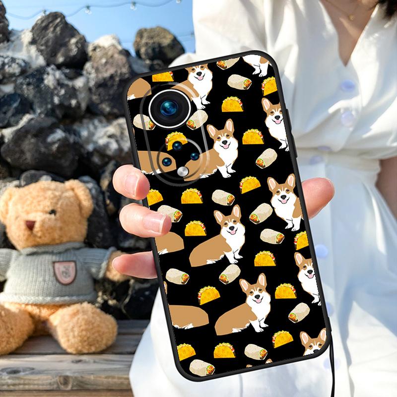 Cartoon Corgi Dog Case For Honor X9b X8b X8 X9 X6a X7a X8a X9a Honor Magic 6 5 Pro 50 70 90 Lite Back Cover