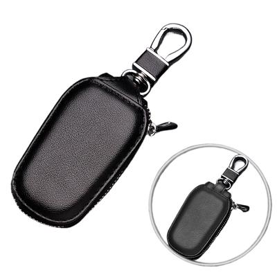 Unisex Women Men Zip-up Hanging Waist Hanging Car Key Bag Case Keychain Keyrings Leather Keyrings Accessories