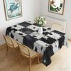Black White Palm Print Rectangle Tablecloth for Table Decor Party Waterproof Reusable Tablecloths for Table Kitchen Dining