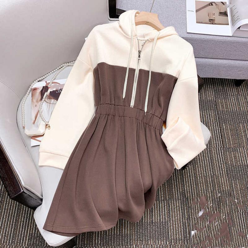 

Жіночі повсякденні сукні великих розмірів Вільні повсякденні сукні з V-подібним вирізом Сукні з капюшоном M