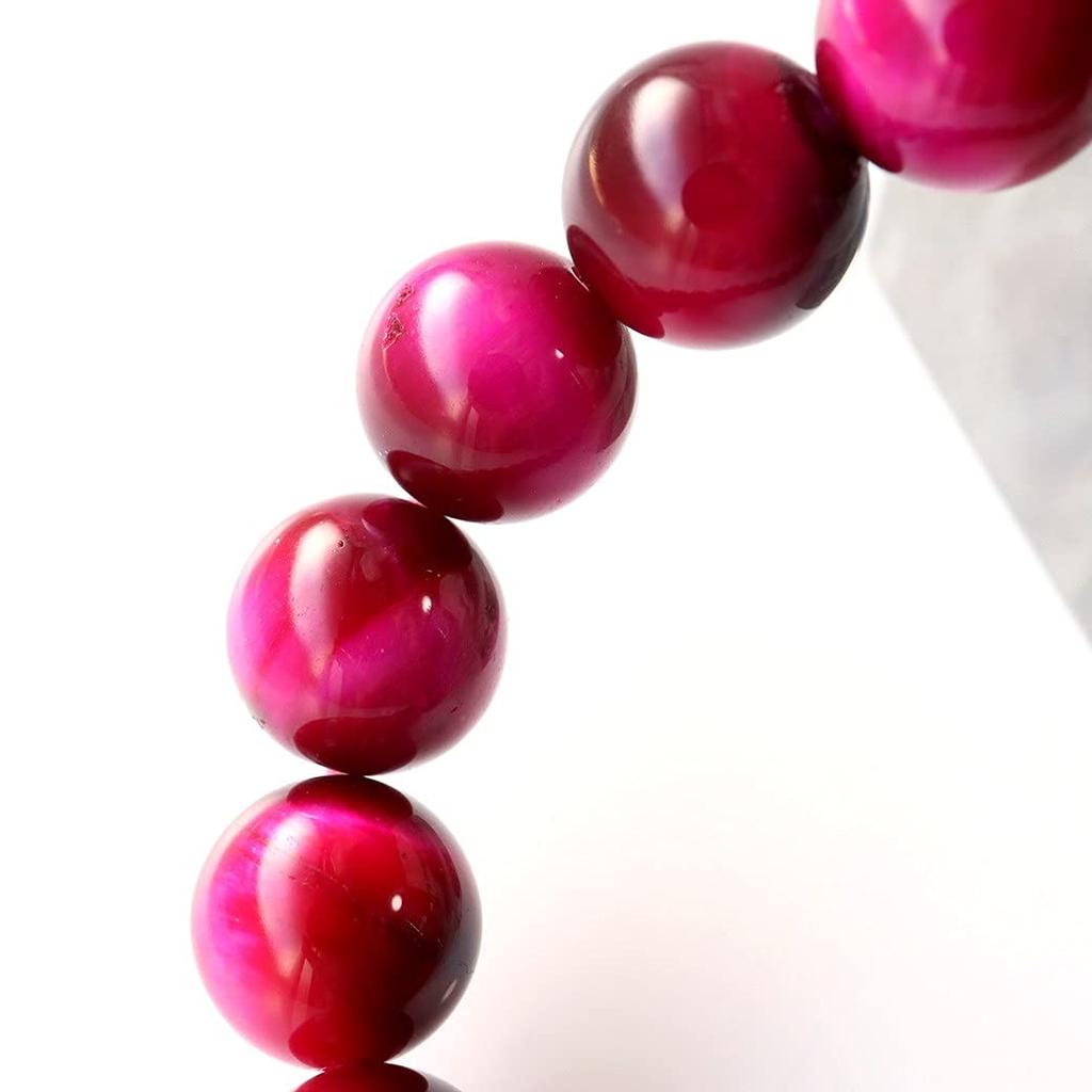 Pink Tiger Eye Tiger Eye Natural Power Inner [GOLD STONE] Bracelet, 10mm, Stone, Stone, Stone, Circumference Approx. 17.5cm