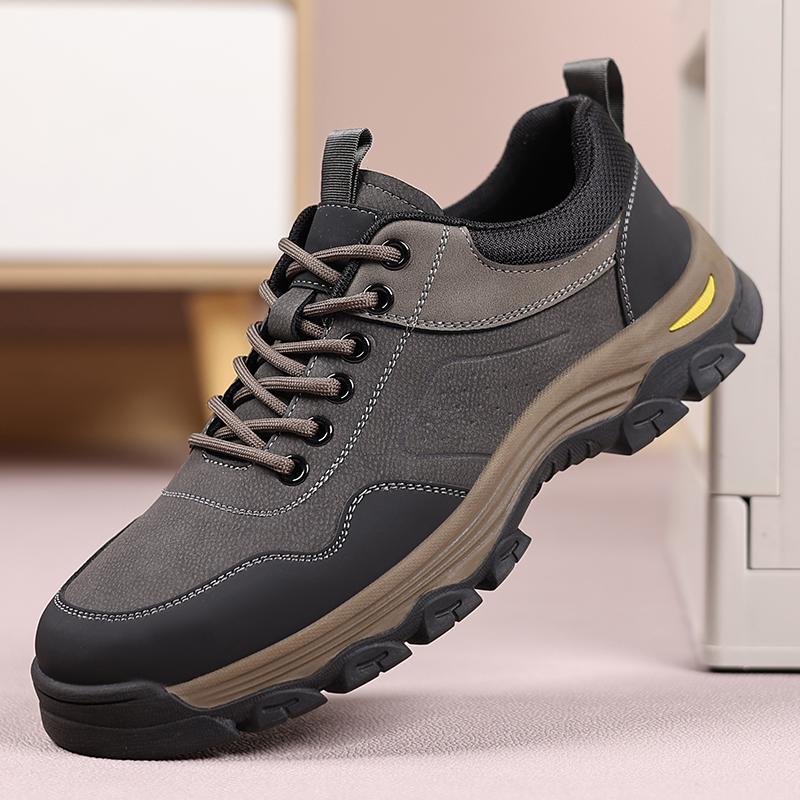 

Fashion Leather Fashion Walking Shoes Men Breathable Mens Classic Sneakers Lace-Up Men Outdoor Casual Footwear Male Comfortable Flats 44 чёрный