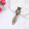 1/5PCS Gift For Friend Oval Style Antique Bronze Color Iron Metal Bookmark Vintage Cabochon Base Cameo Setting Cabochon Settings