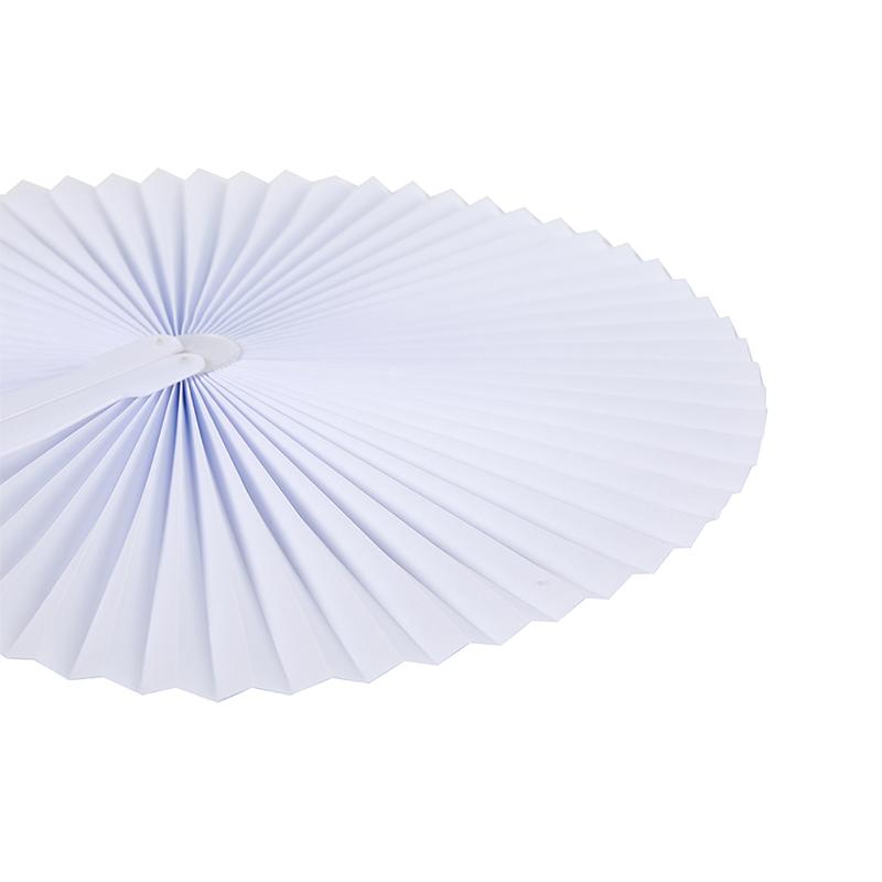 White Folding Paper Fans Heart Shaped Assortment With Plastic Handle For Diy Wedding Favor Party Bag Filler