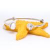 Pan Family Silver-Plated Meteor Open Bangle: Christmas Simple Fashion, Li Jiaqi Style