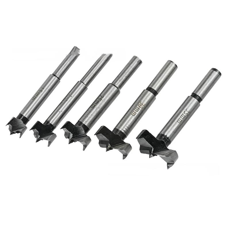 5Pcs Forstner Drill Bit Wood Drill Bit Self Centering Hole Saw Cutter Wood Hole Drilling Tools Forstner Drill Bit Woodworking