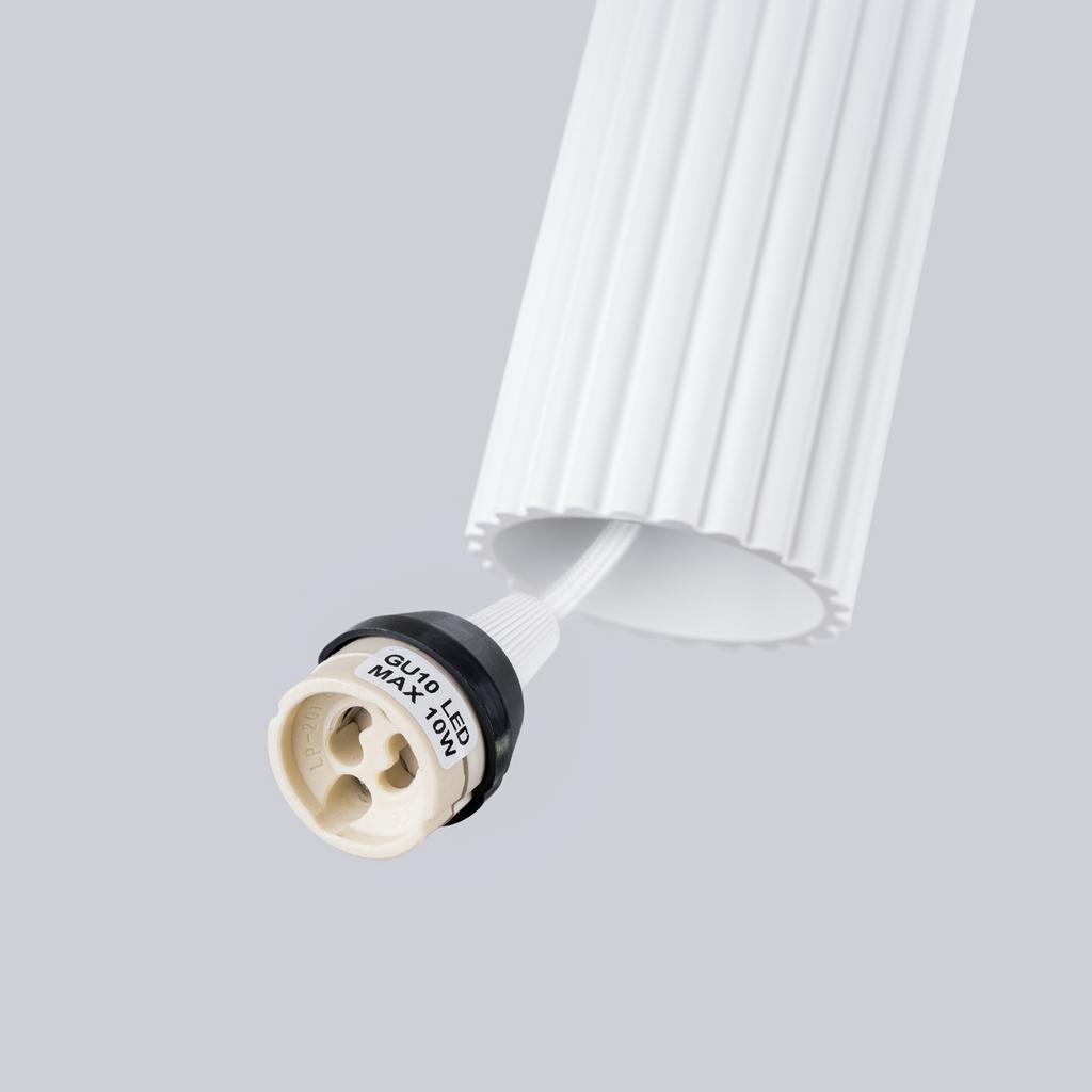 Lampa Wisząca Amber 3 Gu10 Biały Alu Lumilo 15.531.38