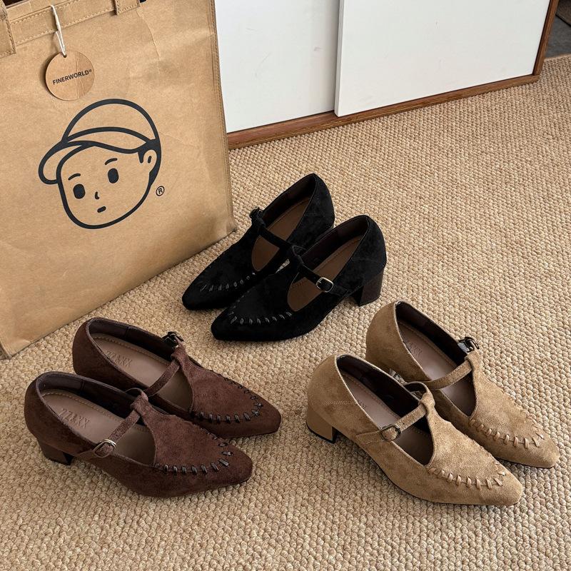 Inner Height Increase Retro Temperament Single Shoes Women's Shoes Spring and Autumn 2025 New Models with Skirt Design Mary Jane Shoes
