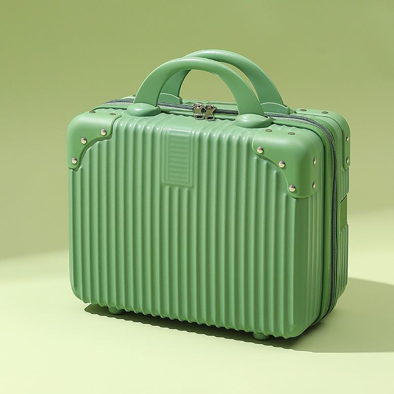 Personalized 14" Mini Makeup Suitcase: Ultra-Light Handbag with Small Gift Box and Password Lock.