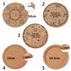 Durable Household Tea Coasters Mug Holder Non-slip Anti-hot Heat Pad Wooden Cup Mat Cork Coasters Heat Resistant