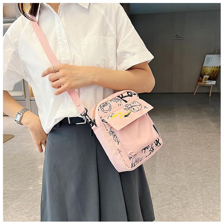 Crafty Small Crossbody Bag With Nylon Material For Daily Casual Use