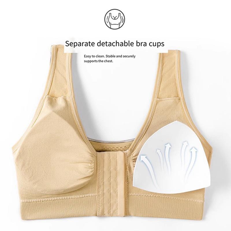Women's Front Closure Bra Breathable Shockproof Sports Bra Vest Style Bra