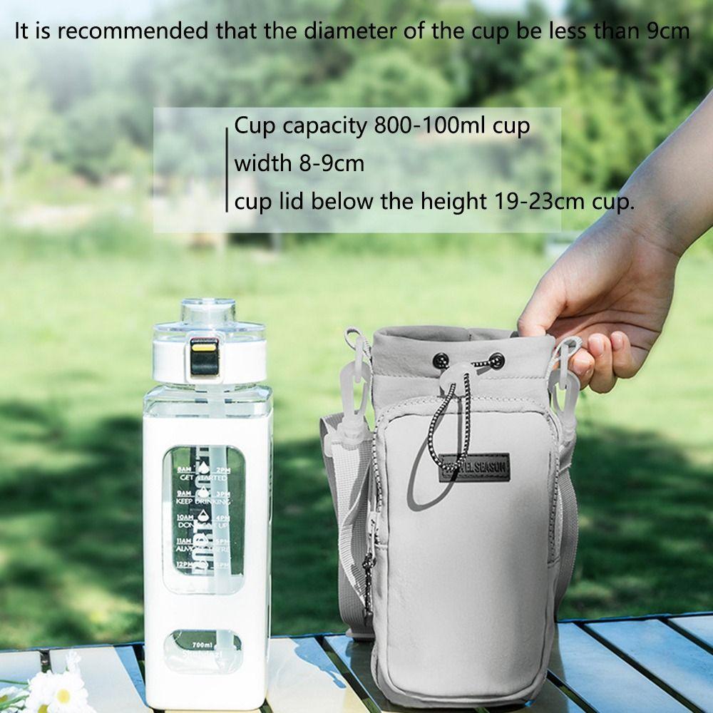 Shoulder Strap Water Bottle Holder Front Pocket Water Bottle Sling Bag Case  Picnic