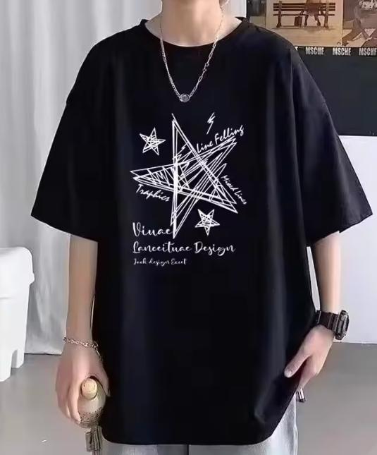 Summer Limited Edition Unisexs Oversized Tshirt Line Stars Printed Tshirt Suitable for Both Unisex and WoUnisex Moisture Wicking Shirts