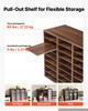 Wood Literature Organizer 24 Compartments Office Mailboxes Brown, Countertop Literature Sorter for Files Documents Papers, with Adjustable Shelves,