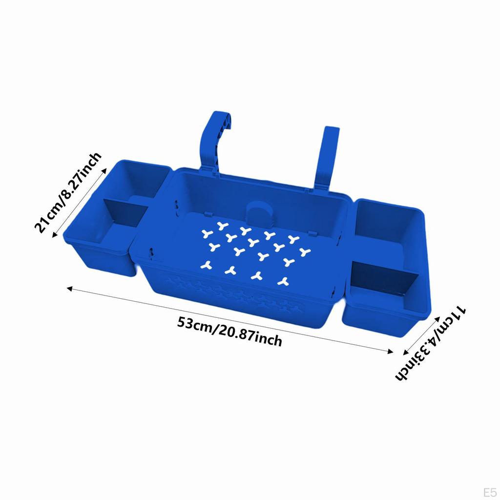, Multifunktioneller Seitenhänge-Organizer-Behälter, der für die meisten Aufstellbecken passt, mit Badekappe