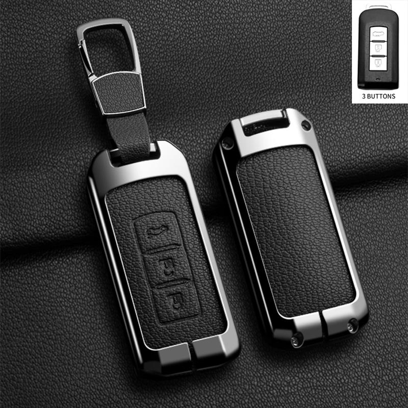 Alloy Car Key Cover Case Holder for Mitsubishi Outlander L200 ASX EVO Lancer Pajero Eclipse Cross Attrage Mirage L400 Shell