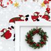 Christmas Door Frame Decoration Double-Sided Wall Sculpture Christmas Door Topper Decoration for Bedroom Living Room Mantel