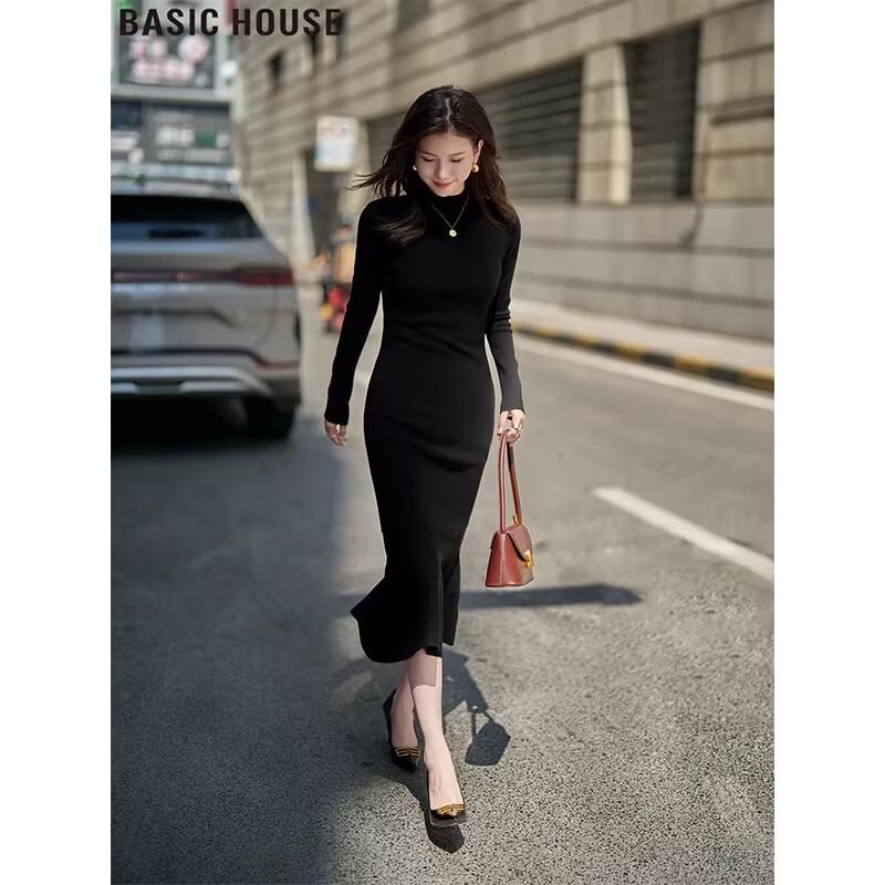 Basic House Women s French Fishtail Midi Dress L