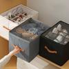 1Pc Foldable Oxford Fabric Shoe Organizer With Lid Dustproof Storage Box For Shoes Clothes Accessories Home Organization