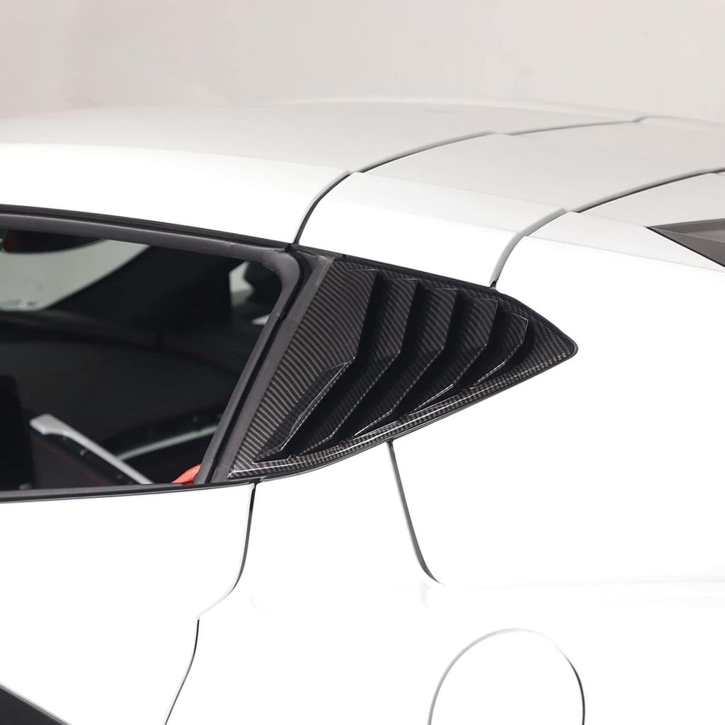 Rear Side Window Louvers Cover Trim for Corvette C8 2020-2025 Racing Style Triangular Window Glass Blinds for Chevrolet Corvette C8 Manual
