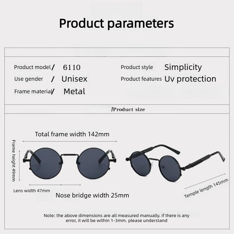 Neue Klassische Retro Runde Rahmen Myopie Sonnenbrille Steampunk Stil Sonnenbrille Hohe Definition Brillen Dioptrien 0 Bis -4.0