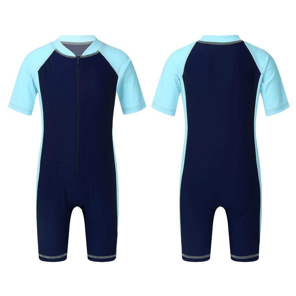 Kinder Jungen Mädchen Shorty Neoprenanzug Einteiliger Rash Guard Badeanzug Kurzarm Sonnenanzug Baden Tauchen Badebekleidung