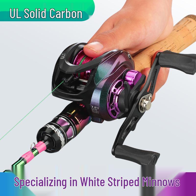 Plåt Kolfiber Fiskeutrustning: UL 1,5/1,68/1,8/1,98 m Spö för betesfiske