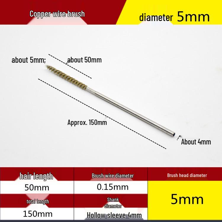 Electric Drill Stainless Steel Pipe Brush with Extended Handle for Polishing, Grinding, Deburring, and Rust Removal