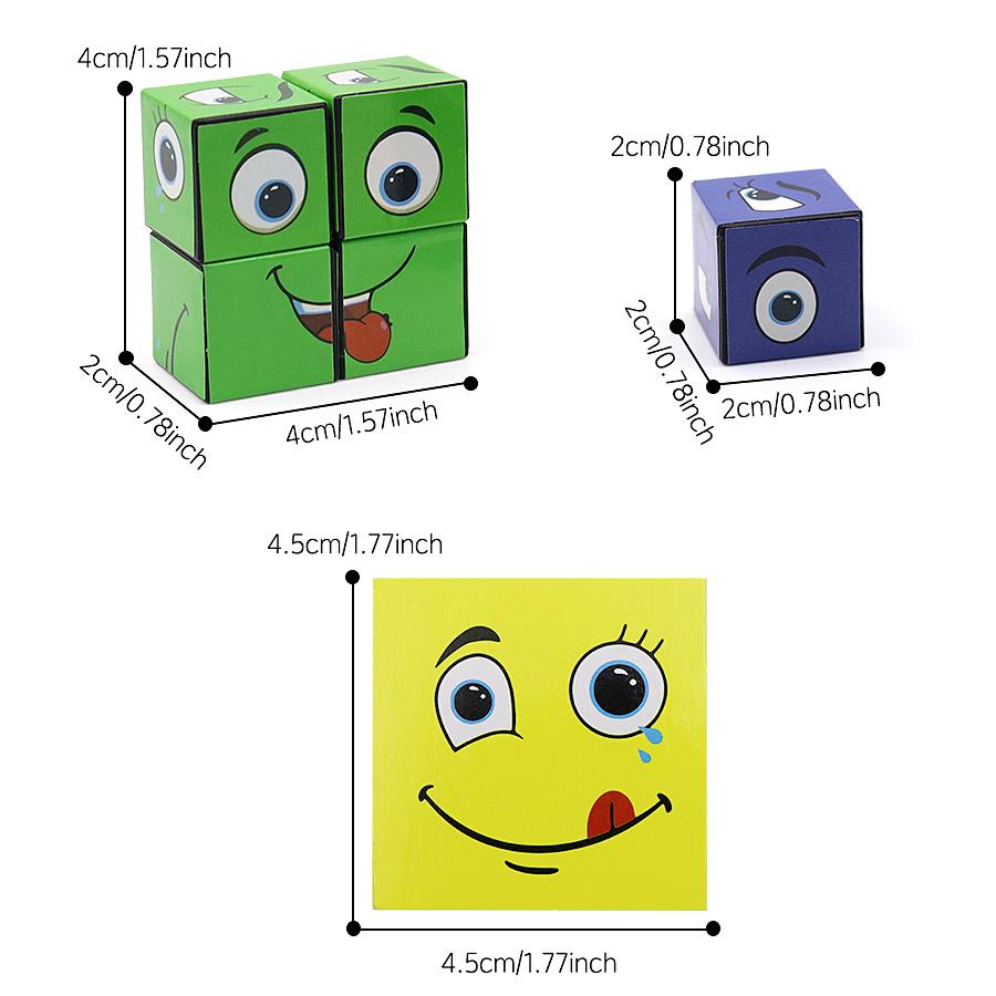 Fun Face Changing Magic Block Card Game - Children's and Adult Puzzle Toys Are Beneficial for Cultivating Children's Imagination
