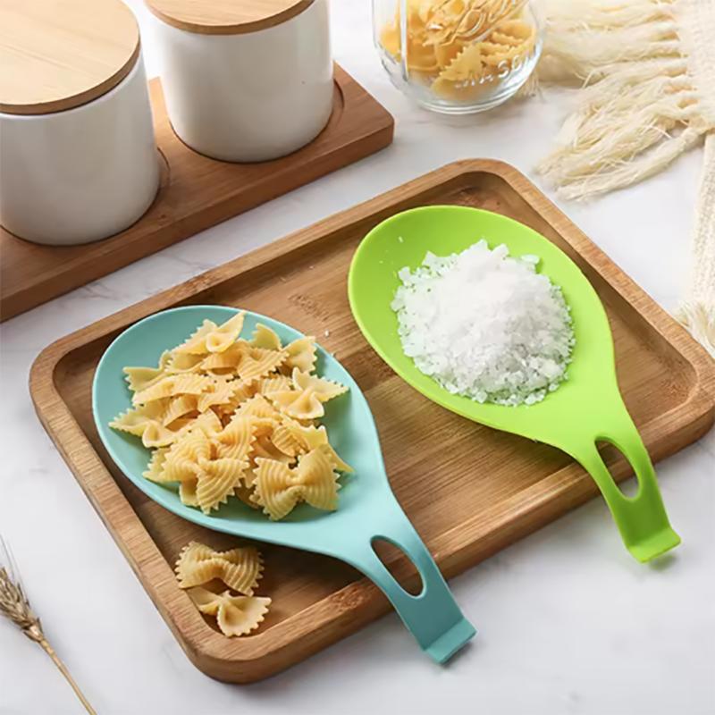 

Silicone rubber spoon cushion soup spoon cushion kitchen utensil cushion heat insulation creative dish cushion easy to clean spo червоний