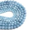 Aquamarine Dark Blue Round Beads - Handmade Semi-Finished Materials for DIY Jewelry Accessories