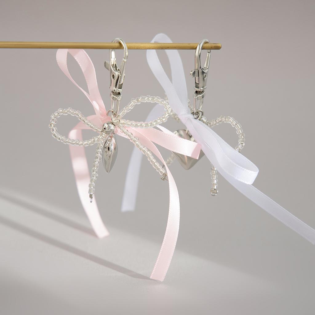 Sweet Wind Strap Bow Bag Shoe Pendant, A Sex Heart Pendant Keychain Woman
