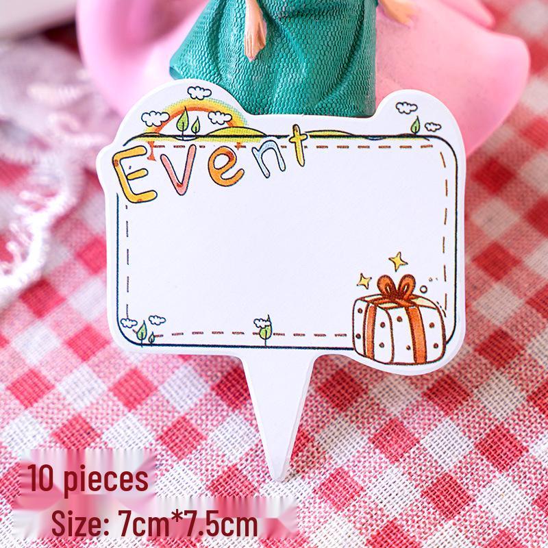 Writable Birthday Cake Decoration Bow with Blessings Card