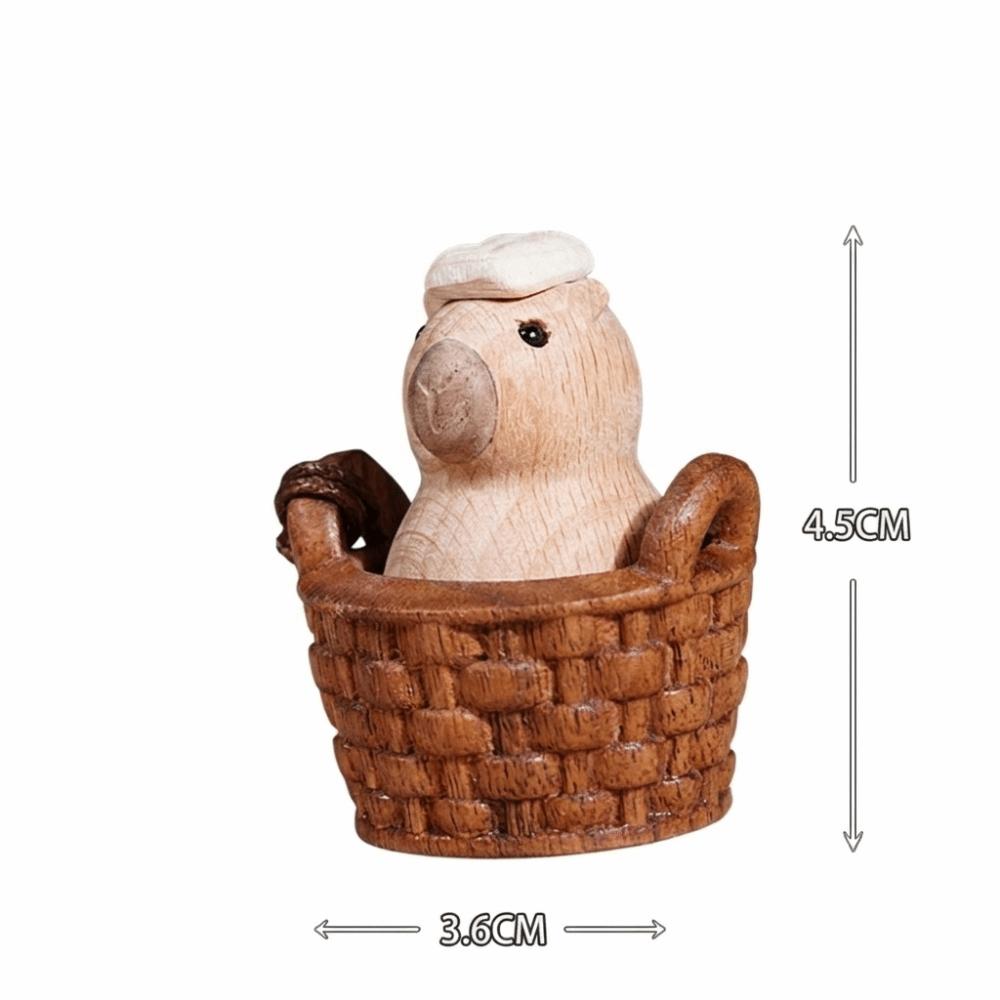 Natural Wood Carved Worry Stone Mini Handheld Handheld Ornament Wooden Keychain Study Use