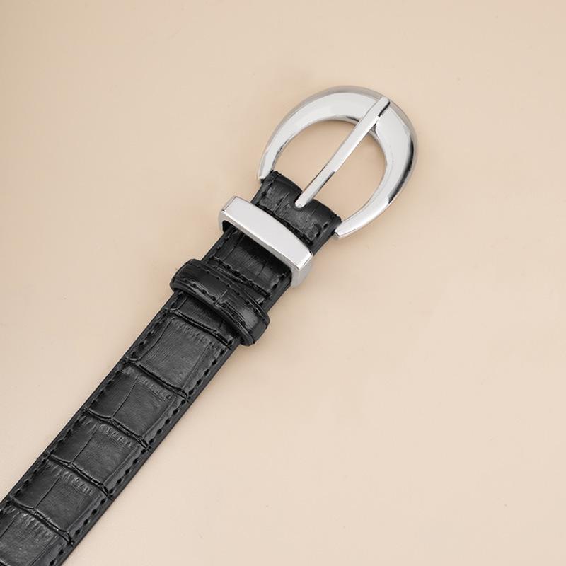 Women's Belt, Women's Genuine Leather Thin Belt, Korean Style, Fashionable and Versatile Casual Decorative Small Belt Ins Belt