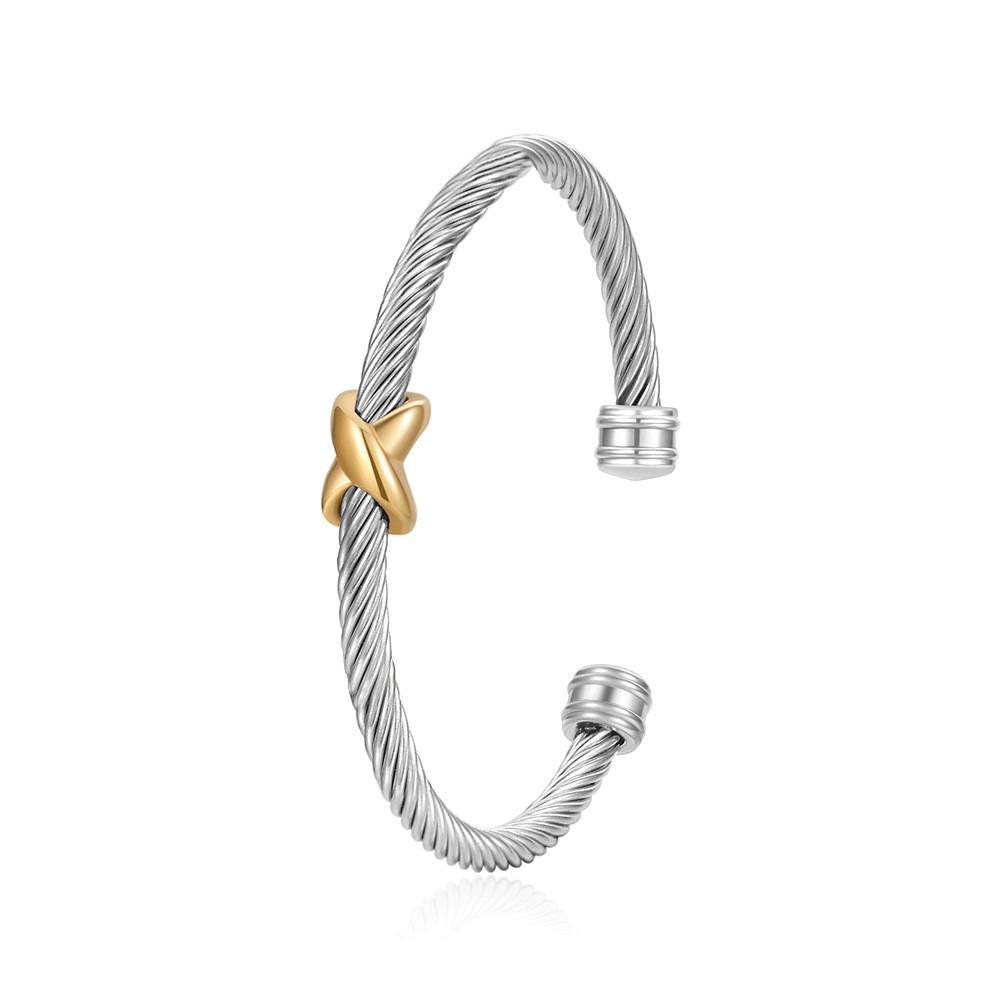 Stainless Steel Adjustable Hand Chain With Geometric Design For Men And Women Gift