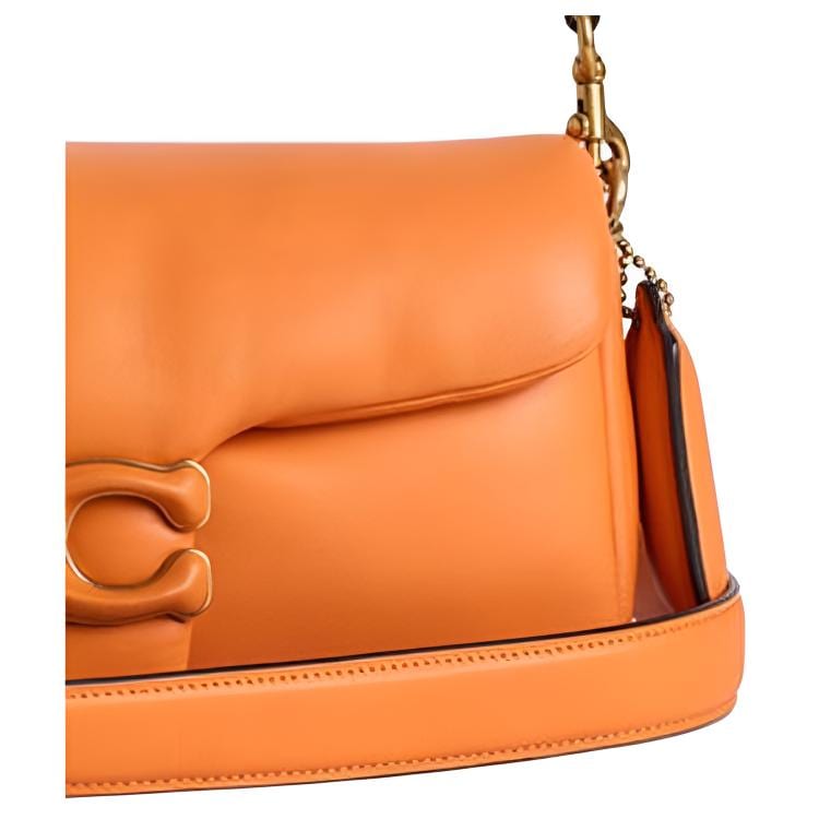 Coach Pillow Tabby Sheepskin Handbag Medium Women's Preserved Fruit Orange CC305-B4S9U