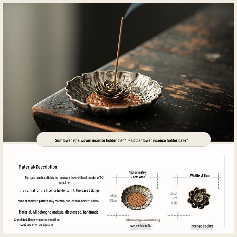 Creative Lotus Incense Burner: Indoor Aroma Diffuser & Zen Incense Holder for Home