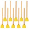 10Pcs Round Sponge Brushes Wooden Handle Sponge Paint Pens Acrylic Painting Sponges Flat Foam Brushes Art Craft Supplies