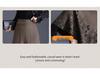 2025 Autumn/Winter Floral Knitted Wool A-Line Skirt - High Waist, Elastic, Thick Long Swing Skirt