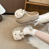 Three-dimensional Cat Bag Head Versatile Casual Slippers Women's Autumn and Winter Retro Cute Cartoon Outer Wear Thick-bottomed Bag Head Mop