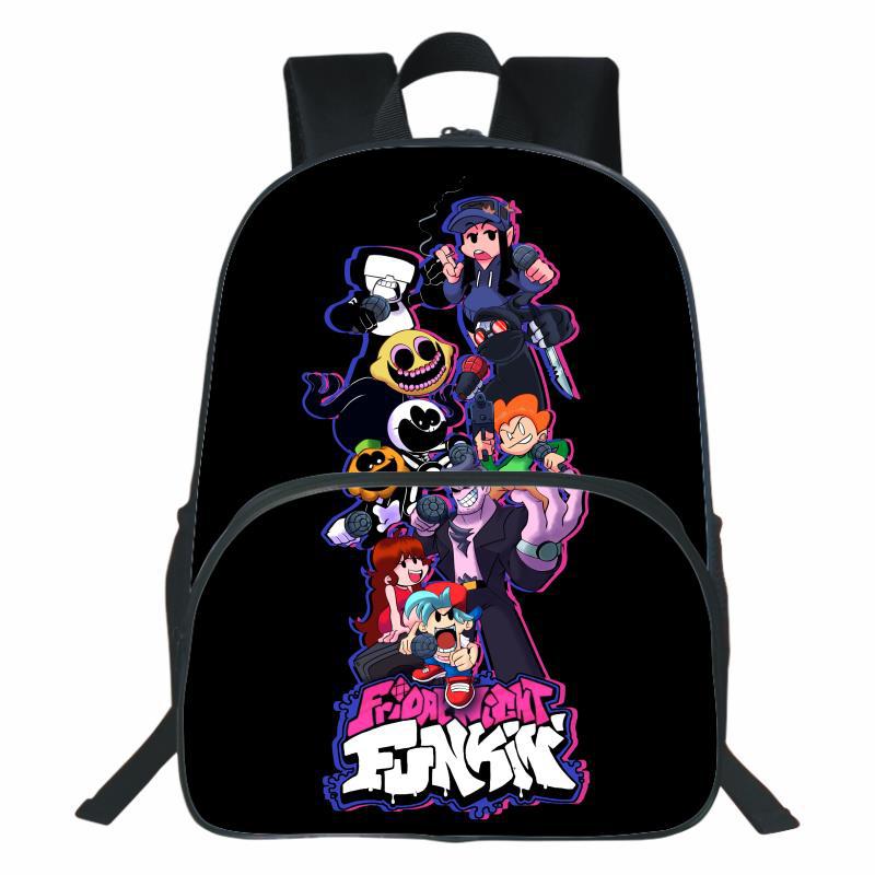 Friday Night Funkin Backpack Friday Night Funkin Printed Backpack Anime Large Capacity Boys and Girls Student Travel Backpack