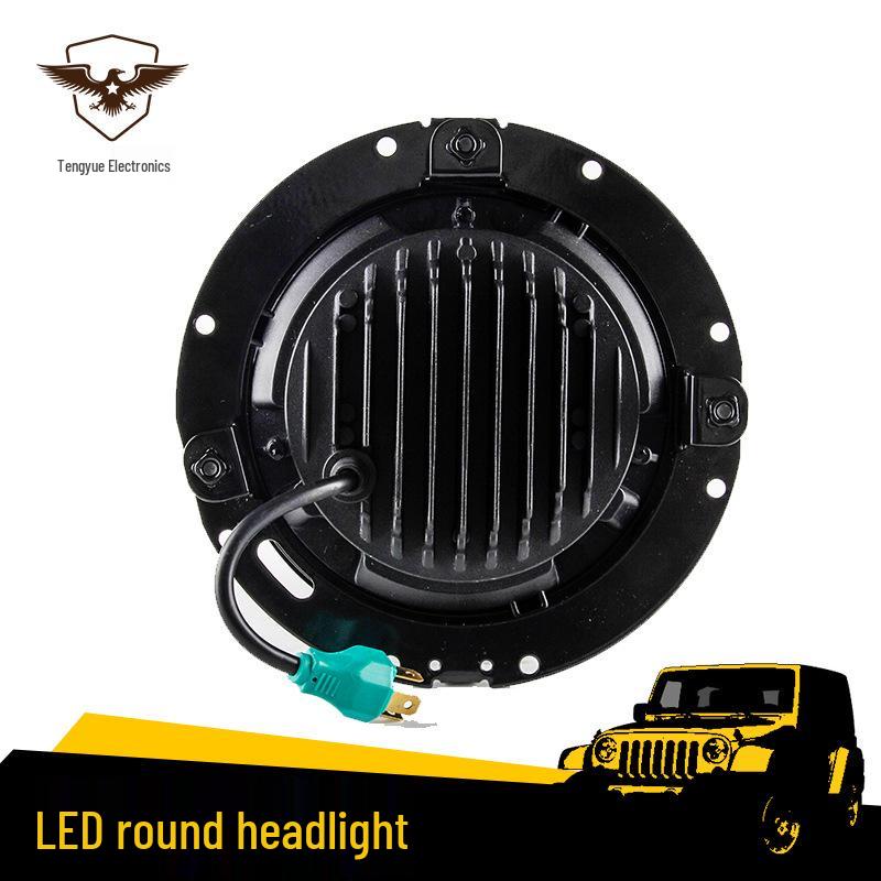 7-Inch LED Harley Headlight & Bracket Set for Jeep Wrangler