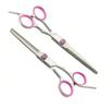 1pcs Professional Hair Cutting Scissor, Stainless Steel Home Hairdressing Scissors, Pink, Hairstyling Tools, Salon Beauty Travel Essentials