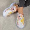 fashion 2024 Women's New Soft Printed Flat Shoes Autumn Breathable Thick-Soled Sports Shoes Women's Chinese Style Flower Casual Shoes