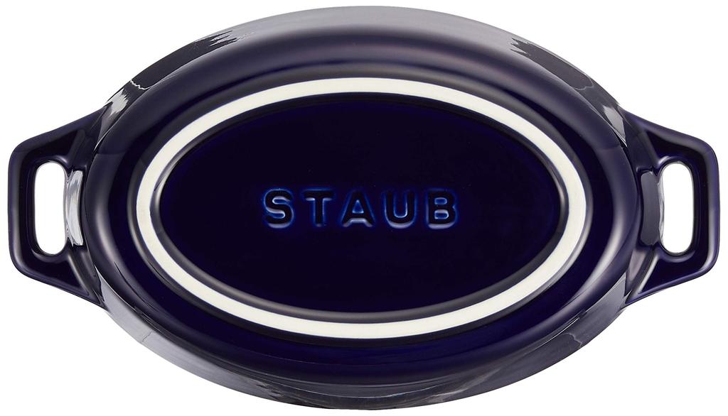 STAUB "Grand Bleu Oval Dish, 17cm" Ceramic Gratin Dish, Oven and Microwave Safe [Official Japanese Product] Dish 40508-598