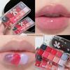 DIY Lipstick Ten-Color Lip Jelly Palette, Glossy Mirror Finish Self-Adjustable Lip Glaze, Nude Color Series, Layered Application, Plump Lip Gloss